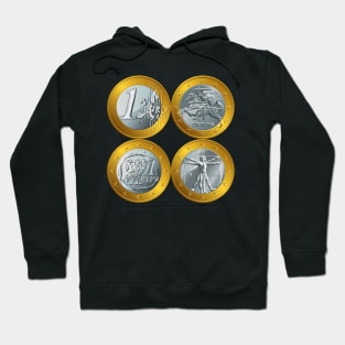 money gold coin euro Hoodie